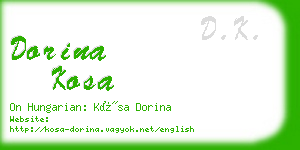 dorina kosa business card